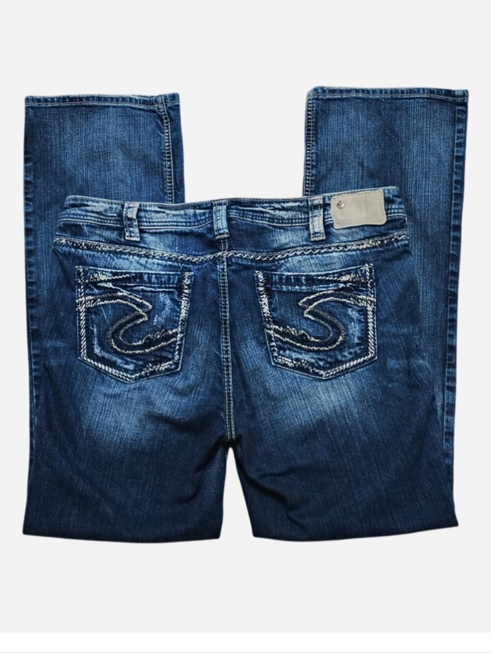 Silver Jeans Aiko Bootcut Distressed Mid Rise Jeans Womens 16 Bohemian Y2K Retro